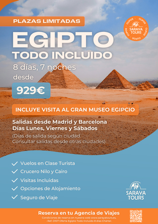 St Cartel Escaparate Egipto Todo Incluido