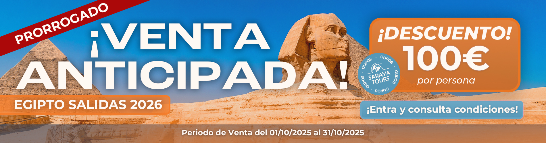 Egipto Venta Anticipada 2026